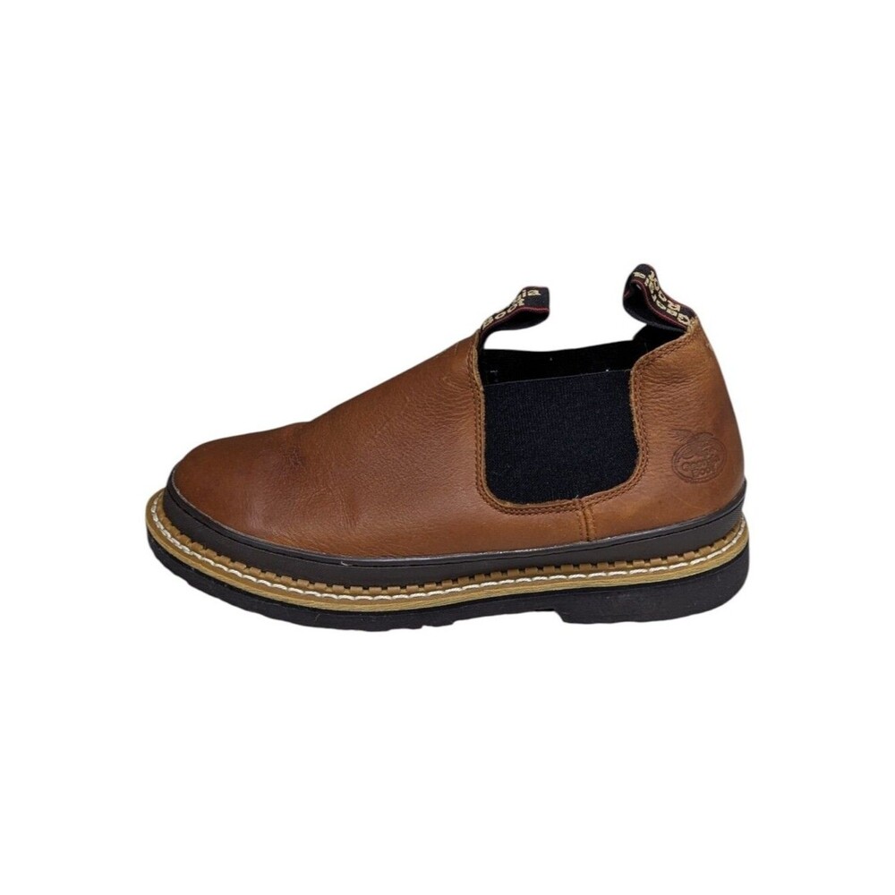 Georgia Boot Men's Giant Revamp Romeo Work Shoe Light Brown Tan Leather Size 12